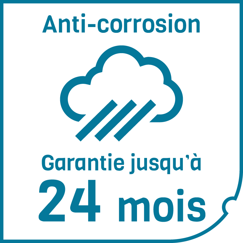 Garantie 24 mois contre la corrosion